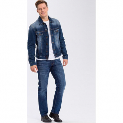 Dżinsy "Antonio" - Relax Fit - w kolorze granatowym. Niebieskie jeansy męskie Cross Jeans, z aplikacjami. W wyprzedaży za 136.95 zł.