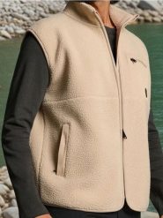 Bluza bez rękawów - beżowy. Brązowe bluzy nierozpinane męskie Sinsay, l, bez wzorów, bez ramiączek, bez kaptura. Za 59.99 zł.