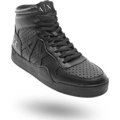 SNEAKERSY Armani Exchange. Czarne buty sportowe na co dzień męskie Armani Exchange, m, z aplikacjami, z materiału, bez ramiączek, bez kaptura. Za 531.30 zł.