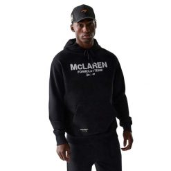 Oversize bluza z kapturem McLaren Racing Wordmark. Czarne bluzy z kapturem męskie New Era, m, bez wzorów, z kapturem. Za 399.50 zł.