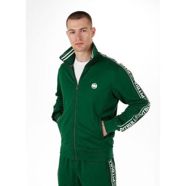 Bluza męska Pitbull rozpinana Oldschool Tape Logo. Zielone bluzy rozpinane męskie PITBULL, m, bez wzorów, retro, bez ramiączek, bez kaptura. Za 259.00 zł.