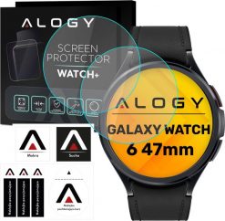 Alogy 2x Szkło Hartowane do Samsung Galaxy Watch 6 Classic 47mm ochronne na smartwatch Alogy Screen Protector Watch+. Brązowe zegarki smartwatch Alogy. Za 24.73 zł.