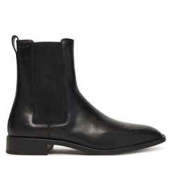 Sztyblety Calvin Klein. Czarne sztyblety męskie Calvin Klein, bez obcasa, bez zapięcia. Za 599.99 zł.