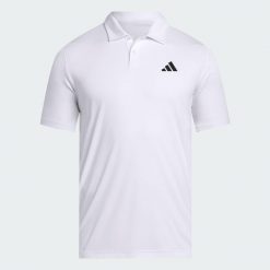 Koszulka Club Tennis Polo. Białe koszulki polo męskie ADIDAS, l, bez wzorów, z dzianiny, sportowe, bez kołnierzyka, bez ramiączek. Za 179.00 zł.