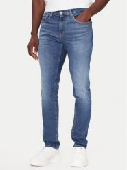 Tommy Jeans Jeansy DM0DM22203 Niebieski Slim Fit. Niebieskie jeansy męskie Tommy Jeans, bez wzorów, z bawełny. Za 469.99 zł.