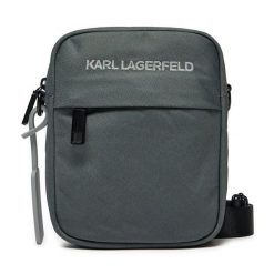 Saszetka KARL LAGERFELD. Szare saszetki męskie KARL LAGERFELD, bez wzorów, młodzieżowe, małe. Za 389.99 zł.