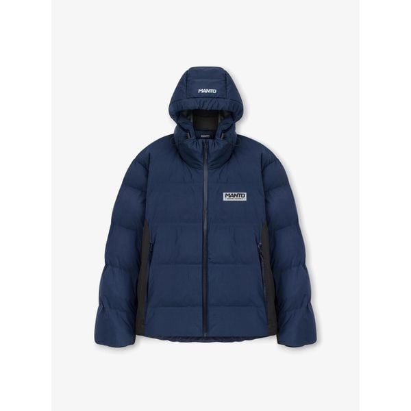 MANTO kurtka DEFEND granatowa. Niebieskie kurtki męskie Manto, bez wzorów, z poliesteru, sportowe, bez ramiączek, bez kaptura. Za 429.00 zł.
