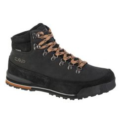 Buty trekkingowe męskie CMP Heka WP Hiking. Czarne buty zimowe męskie CMP, bez wzorów, z nubiku, sportowe, bez obcasa, bez zapięcia. Za 409.99 zł.