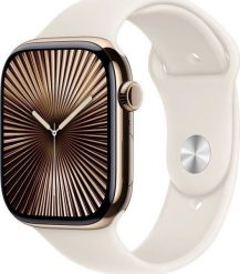 Smartwatch Apple Watch 10 GPS + Cellular 46mm Gold Titanium M/L Biały (MWYY3QF/A). Białe zegarki smartwatch Apple. Za 4,184.57 zł.