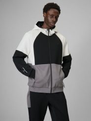 4F Bluza dresowa regular z kapturem męska - multikolor S. Bluzy rozpinane męskie 4f, m, bez wzorów, z dresówki, z kapturem. Za 249.99 zł.