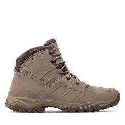 Trekkingi Meindl. Brązowe buty trekkingowe męskie Meindl, bez wzorów, sportowe, bez obcasa, bez zapięcia. Za 629.99 zł.