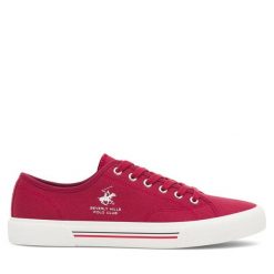 Tenisówki Beverly Hills Polo Club. Czerwone trampki męskie Beverly Hills Polo Club, bez wzorów, bez zapięcia. Za 149.99 zł.