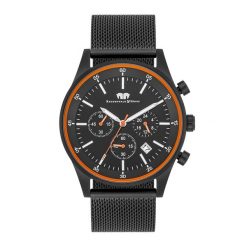 Rhodenwald & Söhne Chronograf Goodwill Czarny Stal nierdzewna Czarny Zegarki męskie 1 ct Męskie. Czarne, analogowe zegarki męskie Rhodenwald & Söhne, z koronki, z mosiądzu. Za 719.99 zł.
