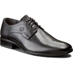 Półbuty LASOCKI FOR MEN MB-BEAR2-01. Czarne eleganckie półbuty męskie Lasocki For Men, ze skóry, bez obcasa, bez zapięcia. Za 179.99 zł.