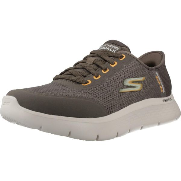 Buty SKECHERS SLIP-INS GO WALK FLEX NETRO Brązowy. Brązowe buty trekkingowe męskie Skechers, bez wzorów, z tkaniny, bez zapięcia, trekkingowe, skechers sport. Za 389.99 zł.