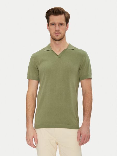 Blend Polo 20718362 Zielony Regular Fit. Zielone koszulki polo męskie Blend, l, bez wzorów, z bawełny, bez kołnierzyka, bez ramiączek. Za 99.99 zł.