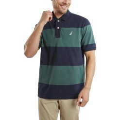 Koszulka Polo Męska Nautica Thornton. Niebieskie koszulki polo męskie Nautica, m, bez wzorów, z bawełny, eleganckie, bez kołnierzyka, bez ramiączek. Za 299.00 zł.