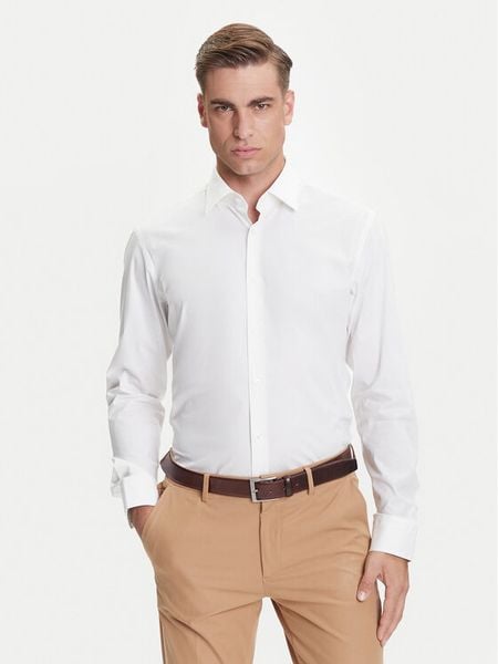 BOSS Koszula H-Joe 50545075 Biały Regular Fit. Białe koszule męskie Boss, m, bez wzorów, z bawełny, bez kołnierzyka, bez ramiączek. Za 349.99 zł.