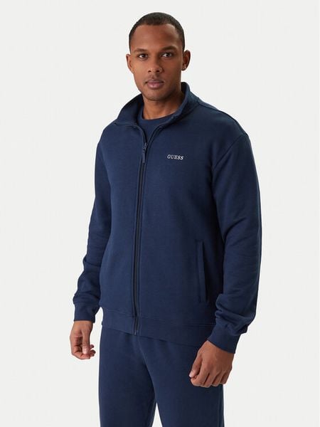 Guess Bluza Z6RQ16 KAIJ1 Granatowy Regular Fit. Niebieskie bluzy rozpinane męskie Guess, m, z aplikacjami, z bawełny, bez ramiączek, bez kaptura. Za 349.99 zł.
