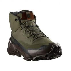 Buty trekkingowe męskie Salomon Cross Hike Tracker Gtx. Zielone buty trekkingowe męskie Salomon, bez wzorów, z gore-texu, za kostkę, bez zapięcia, trekkingowe, gore-tex. Za 791.00 zł.