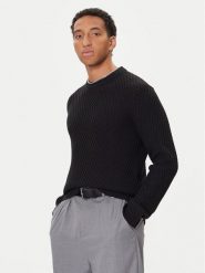 HUGO Sweter Syer 50546995 Czarny Regular Fit. Czarne kardigany męskie Hugo, m, bez wzorów, z bawełny, bez ramiączek. Za 619.99 zł.