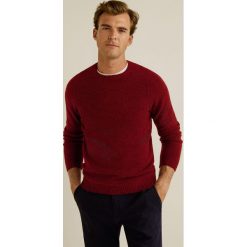 Mango Man - Sweter Bulky. Brązowe swetry męskie Mango Man, z dzianiny, z okrągłym kołnierzem. Za 199.90 zł.