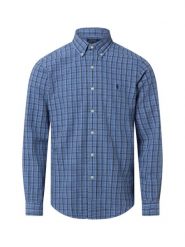 Polo Ralph Lauren Męska koszula casualowa - Custom Fit Mężczyźni Modern Fit Bawełna niebieski w kratkę, S. Niebieskie koszule męskie Polo Ralph Lauren, m, bez wzorów, z bawełny, bez kołnierzyka, bez ramiączek. Za 769.95 zł.