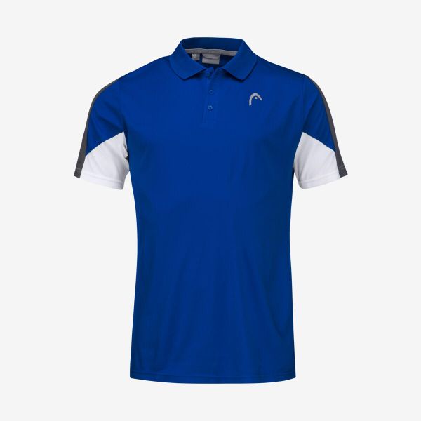 Koszulka polo męska CLUB 22 Tech. Niebieskie koszulki polo męskie Head, l, bez wzorów, z materiału, sportowe, bez kołnierzyka, bez ramiączek. Za 159.99 zł.