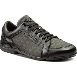 Sneakersy EMPORIO ARMANI - X4C468 XL020 A792 Black/Black/Black. Czarne buty sportowe na co dzień męskie Emporio Armani, z materiału, klasyczne. Za 1,139.00 zł.