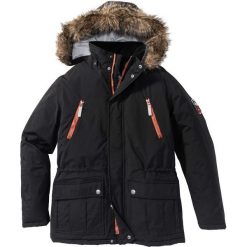 Parka watowana Regular Fit bonprix czarny. Czarne płaszcze męskie bonprix, na zimę. Za 269.99 zł.