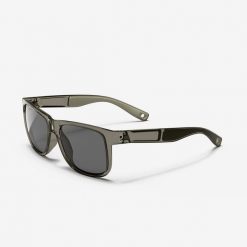 Okulary przeciwsłoneczne kat. 3 MH 140. Brązowe okulary przeciwsłoneczne męskie Decathlon, bez wzorów, z kauczuku, sportowe, szklane. Za 59.99 zł.