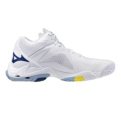 Męskie Buty Treningowe Wave Lightning Z8. Białe buty trekkingowe męskie Mizuno, bez wzorów, bez zapięcia, trekkingowe. Za 717.99 zł.