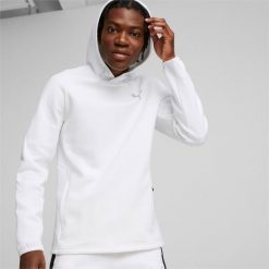 Bluza z kapturem Puma Evostripe. Białe bluzy nierozpinane męskie Puma, l, bez wzorów, sportowe, bez ramiączek, z kapturem. W wyprzedaży za 230.10 zł.