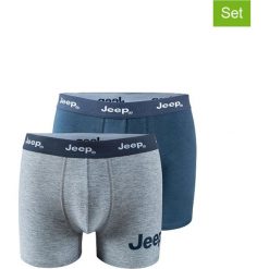 Bokserki (2 szt.) w kolorze szaro-niebieskim. Niebieskie bokserki męskie Jeep, m, bez wzorów. W wyprzedaży za 47.95 zł.