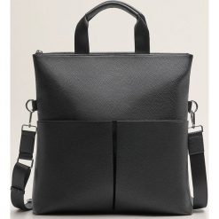 Mango Man - Torba Value. Czarne torby męskie na ramię Mango Man, bez wzorów, z materiału, casualowe, na ramię, małe. W wyprzedaży za 114.90 zł.