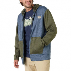 Bluza "Oak" w kolorze niebieskim. Brązowe bluzy rozpinane męskie Burton. W wyprzedaży za 99.95 zł.