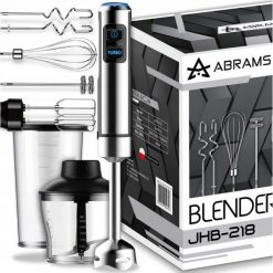 Blender Abrams BLENDER RĘCZNY MIKSER WIELOFUNKCYJNY TRYB TURBO 1500 W OSTRZA TYTANOWE 7W1. Blendery Abrams. Za 209.00 zł.