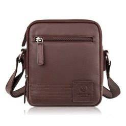 Listonoszka saszetka męska skórzana na ramię brązowa Paolo Peruzzi AY-27-BR. Brązowe saszetki męskie bez wzorów, ze skóry. Za 149.00 zł.