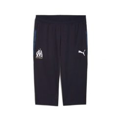 Spodnie dresowe OM 3/4 2025/26. Niebieskie długie spodnie sportowe męskie Puma, bez wzorów, z dresówki, do piłki nożnej. Za 314.00 zł.