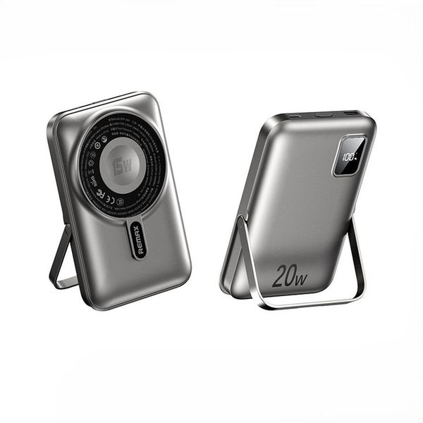 POWERBANK REMAX 3w1 10000mAh 15W RPP-695 WITH FOLDABLE STAND GREY. Szare powerbanki Prestigio. Za 78.23 zł.