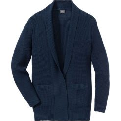 Długi sweter bez zapięcia Regular Fit bonprix ciemnoniebieski. Swetry męskie marki bonprix. Za 49.99 zł.