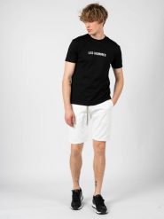 Les Hommes T-shirt | LF224302-0700-9001 | Grafic Print | Mężczyzna | Czarny. Czarne t-shirty męskie Les Hommes, m, bez wzorów, z bawełny, bez kołnierzyka, bez ramiączek. W wyprzedaży za 269.00 zł.