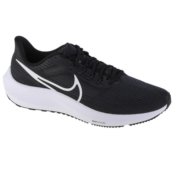 Buty do biegania męskie Nike Air Zoom Pegasus 39. Czarne buty do biegania męskie Nike, bez wzorów, z gumy, bez zapięcia, do biegania. Za 628.00 zł.