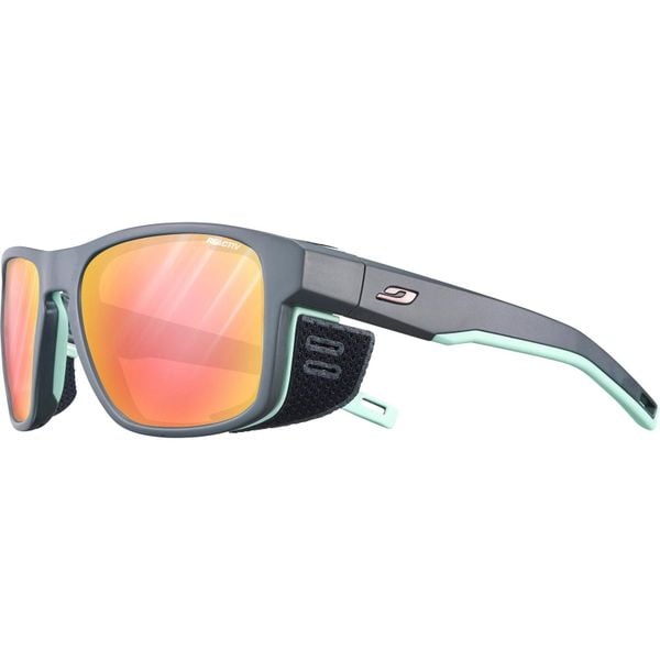 Okulary fotochromowe JULBO SHIELD M szary | Reactiv Glare Control kat. 1-3. Szare okulary przeciwsłoneczne męskie JULBO, bez wzorów, sportowe. W wyprzedaży za 759.00 zł.