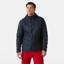 Wodoodporna kurtka z izolowanym kapturem Helly Hansen Lifaloft. Niebieskie kurtki narciarskie i snowboardowe męskie Helly Hansen, m, bez wzorów, narciarskie. W wyprzedaży za 843.50 zł.