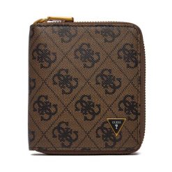 Portfel Guess. Brązowe portfele męskie Guess, z aplikacjami. Za 329.99 zł.