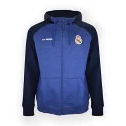 Granatowa bluza z kapturem Real Madryt. Niebieskie bluzy z kapturem męskie Real Madrid, bez wzorów, z kapturem. W wyprzedaży za 301.26 zł.