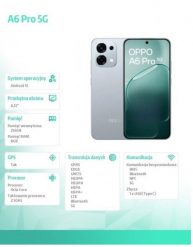 Oppo Smartfon A6 Pro 5G 8/256GB Szary CPH2781. Szare smartfony Oppo. Za 1,368.99 zł.