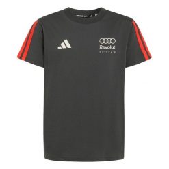 Koszulka Audi Formula One Team Dna. Czarne t-shirty sportowe męskie ADIDAS, bez wzorów, z bawełny, sportowe, bez ramiączek. Za 149.00 zł.