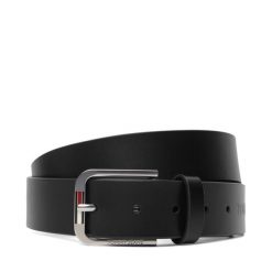 Pasek Męski Tommy Jeans. Czarne paski męskie Tommy Jeans, bez wzorów, z jeansu. Za 209.99 zł.